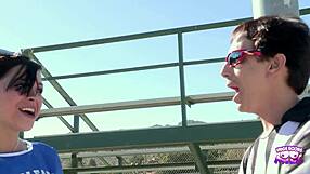 i spread my load all over this brunette bimbo's nasty face after deepthroat doggystyle