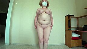 whoa saggy tits on this fat milf gymnast... shower cream boobs next! 💦🧴