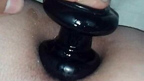 Jimena Simpson Tranny Pounds Black Dildo Deep in Ass