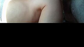 young guy bends fat curvy latina milf over bed doggystyle in homemade pov then cums on asscheeks