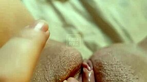 the cute big-ass princess spreads her pink pussy close-up for soft teasing fun