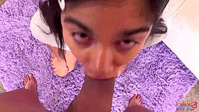 Petite Mochi Mona and Lucy Sunflower fuck tight assholes