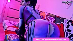 anal double penetration in overwatch cosplay has me moaning with toys 😩💦