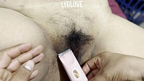 mexican housewife shaves her pussy smooth for gym anal pounding