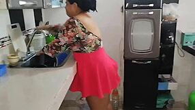 Chubby latina stepmom fucks stepson's friend doggystyle deep
