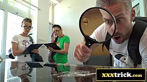 Bang! Alexis Crystal Kittina Clairette's Wild FFM Hostel Threesome!