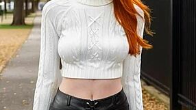 finally out friendzone into hot leather jerkoff dream with her