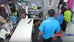 Sexy Asian Cop Fucked Rough for Letting Thief Steal in Shop