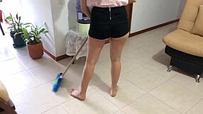 Hot Latina Maid Pounds Cock for Cash