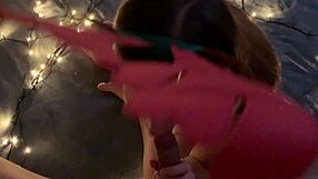 Hermana, ¿por qué terminamos navidad follando tu coño mojado en pov creampie con tetas grandes?