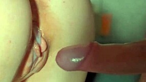 semen drips forever between her puffy pussy lips