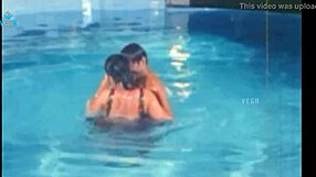 i'm watching this unmarried hot indian couple tease their big tits at the pool