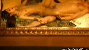 an indian couple dives into exotic anal massage turning intimate interracial sex