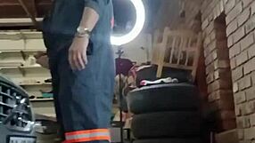 BellaJames Breaks Down Needing Cash so Mechanic Rips Clothes for Tight Pussy Fuck!