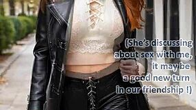 finally out friendzone into hot leather jerkoff dream with her