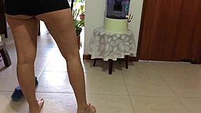 Hot Latina Maid Pounds Cock for Cash