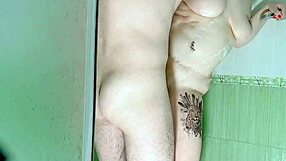 Stepdad spies busty latina stepmom bathing ends up fucking hard