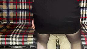 Amateur Homemade Wife In Nylons And Stockings Cheats With Neighbor On Me