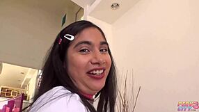 Petite Mochi Mona and Lucy Sunflower fuck tight assholes