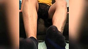 tomas styl's sweaty feet after a long day walk look so tempting...