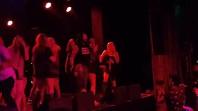 Tasia flashes mickey's dick with dirt nasty on fremont street stage hardcore