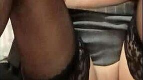 damn her huge black tits and wet pussy lips drip solo on bed...