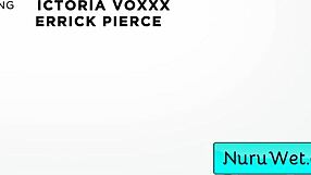 sexy teen victoria voxxx rubs her pierced clit as derrick pierce fucks her shaved pussy hard in nuru massage