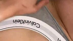 rt girlslovepee wets gray ck panties in steamy pov closeup action