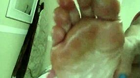 oiled soles and toes perfect for slow sensual rubbing pleasure