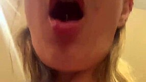 Public vibrator buzzes wet pussy through luxury mall to bathroom squirt