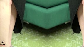 her black two-piece outfit plunges deep showing kit summers natural small tits in photoshoot