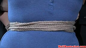 Tattooed Bound Sub's Nipples Whipped Close-Up in BDSM Maledom Session