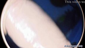 huge cock stretches giant pussy spied through the wall