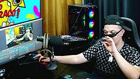 pri melancia bbw shakes massive tits on podcast camera?