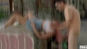 will licks mia moore's trimmed pussy poolside then doggystyles her inside