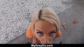 Blonde stepsis Madison Summers loses game pays virginity to stepbro's huge cock