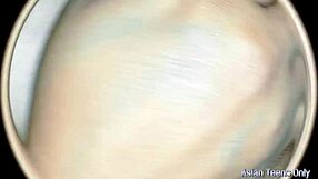 huge cock stretches giant pussy spied through the wall