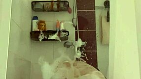 cute teen 18+ showers her tight shaved pussy so teasingly