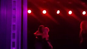 Tasia flashes mickey's dick with dirt nasty on fremont street stage hardcore