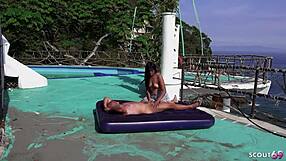 Old German Tourist Raw-Anal Fucks Latina Milf Beachside