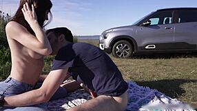 Pov Amateur Babe Kneels for Sloppy Public Park Blowjob!