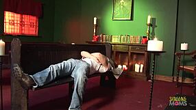 hey dirty nun with big natural tits wake that guy up to ride cock with your huge ass?