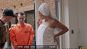 Big Titted Milf Neighbor Trades Diamonds for Burglar's Rough Pounding