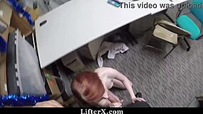 i caught the teen shoplifter bending over, now she takes my black cock punishment