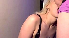 submissive blonde gags on monster cock for sloppy facial explosion