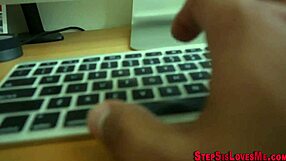 Blonde 18yo amateur teen bends over gobbling stepbro's monster cock hardcore doggystyle hd