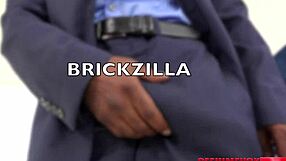 brickzilla's first rimjob thrill as natalie porkman licks his ass worships balls and rides monster cock