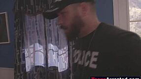 Black teen hooker deepthroats corrupt cop cock to avoid jail