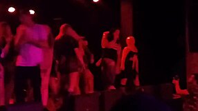 Tasia flashes mickey's dick with dirt nasty on fremont street stage hardcore