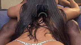 she loves bbc while hubby's away in amateur dorm fun